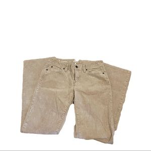 Khaki Corduroy Boot cut pants